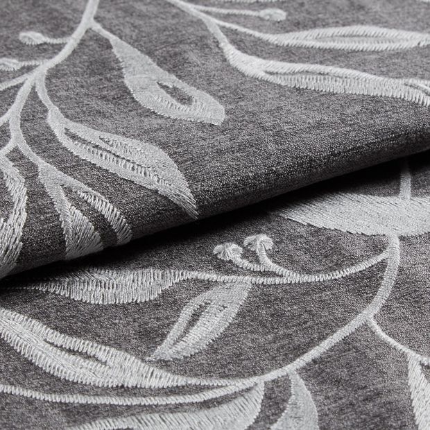 Folded swatch photography of a Seraphina Slate Roman Blind