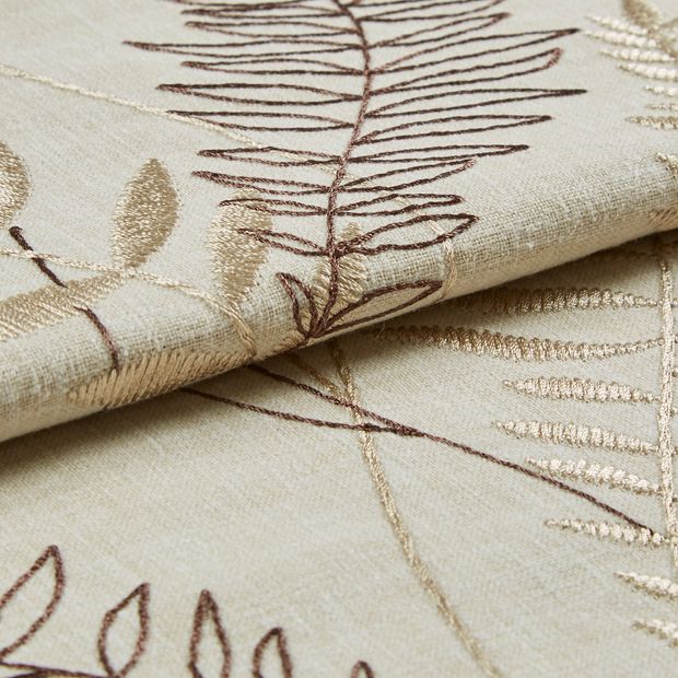 Folded swatch photography of a Tranquility Bark Roman Blind