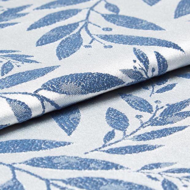 Folia Blue Roman Blind and Curtain