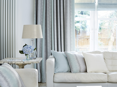 Anouk Blue Mist curtains in living room