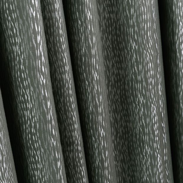 Close up detail of Daze Silver curtains