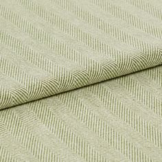 Green coloured fabric that has a pattern of fine stripes