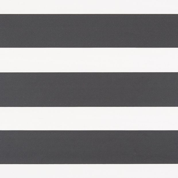Grey and white coloured dusk dimout grey swatch in a repeating stripe pattern