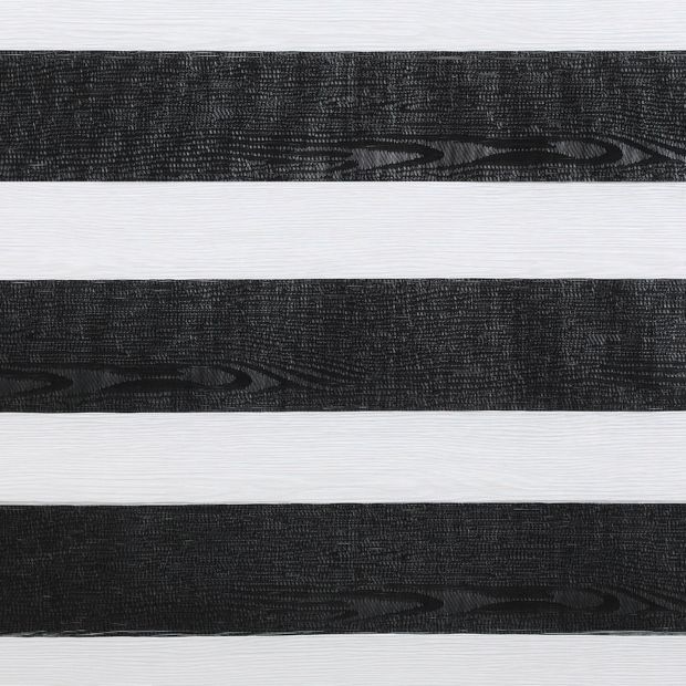 Black and white striped swatch of daybreak black