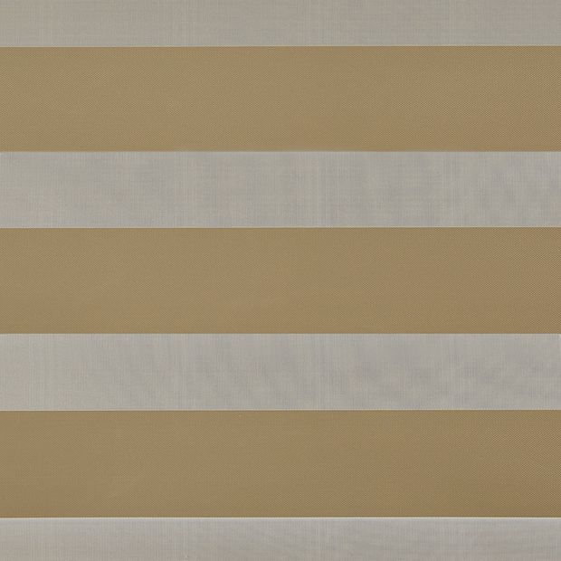 Dusk Beige dimout swatch is simple opaque beige horizontal rows, alternating between sheer stripes