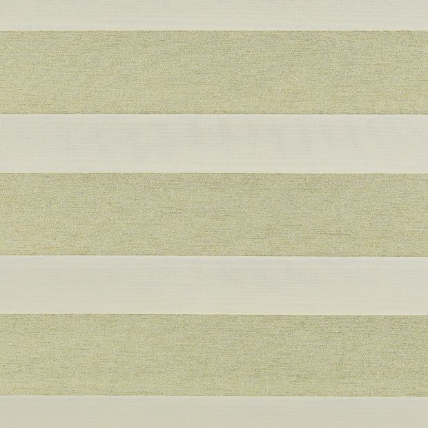Nightfall Cream swatch is a warm cream, textured fabric, alternating between sheer stripes