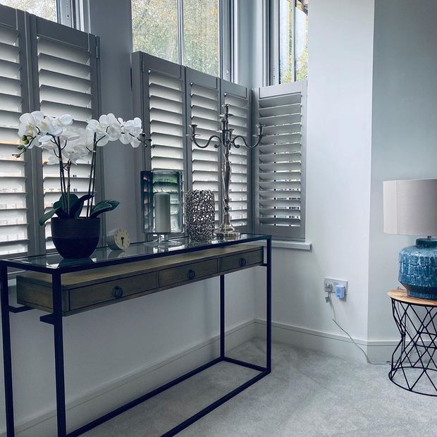 metallic grey shutters