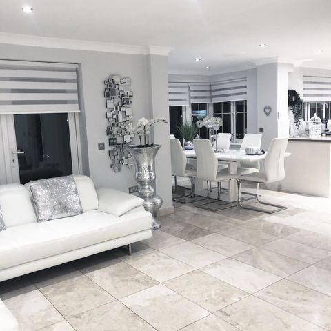 day night blinds in white open kithcen
