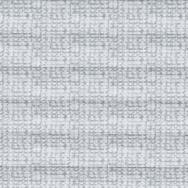 Grey square patterned swatch for pleated blinds