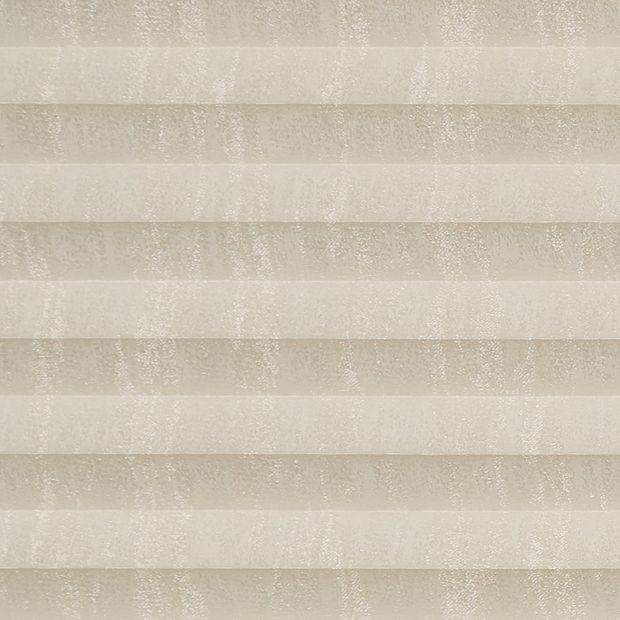 Pearl cream with shiny effect patterned  swatch for pleated blinds