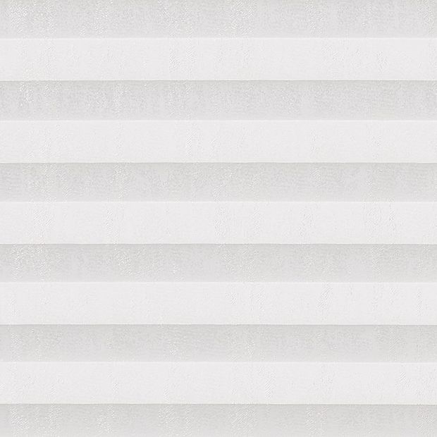 White shiny patterned  swatch for pleated blinds