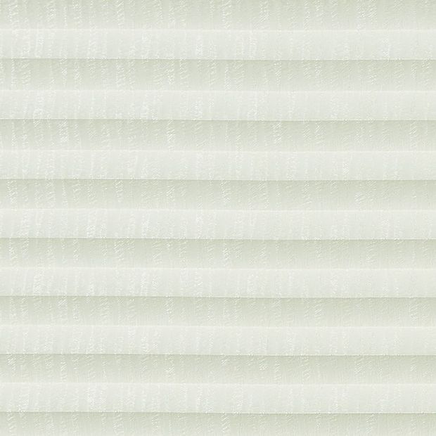 Cream swatch  for pleated blinds featuring ribbon print