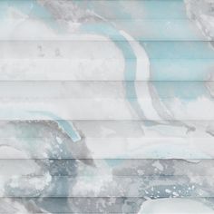 Grey and blue swatch for pleated blinds featuring see view print