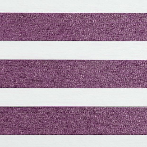 Heather coloured day and night blind swatch fabric in the open position