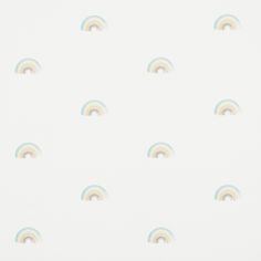 Summer Sky Rainbow swatch is a white base with small watercolour rainbows evenly spread on top