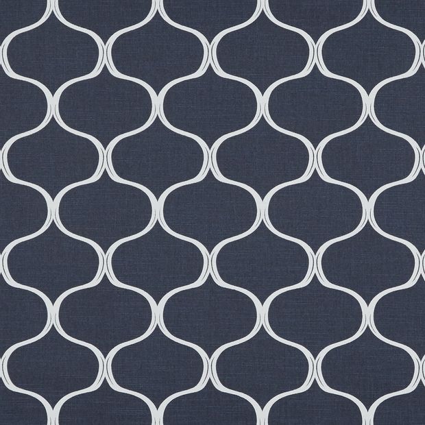 Tapestry Indigo roller blind fabric swatch