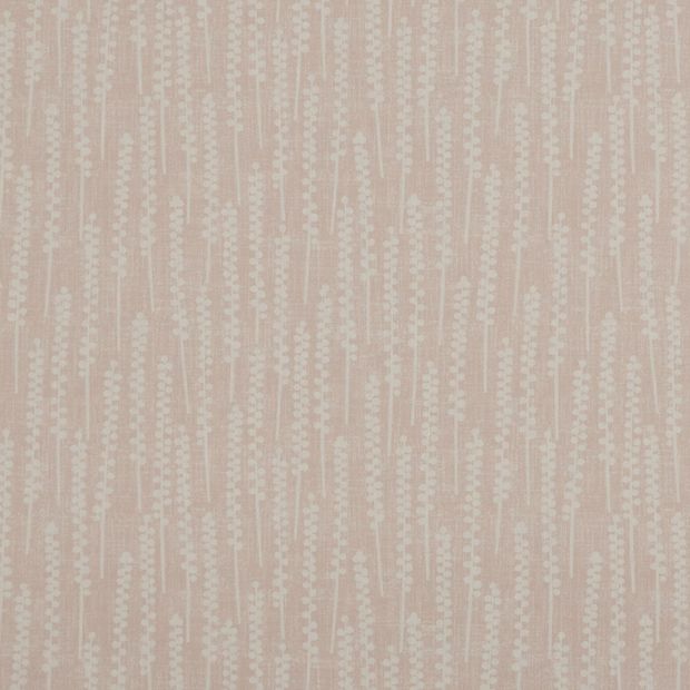 Eleanor Mallow swatch is a blush pink base finely textured with a white gentle floral print