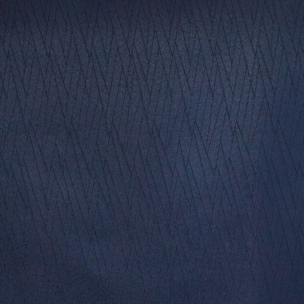 Prism Navy swatch features a pattern of dark zigzag prism shapes on a dark navy backdrop