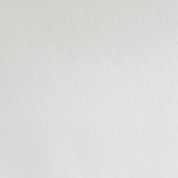Prism Snow swatch features a pattern of crisp white zigzag prism shapes on a snow white backdrop