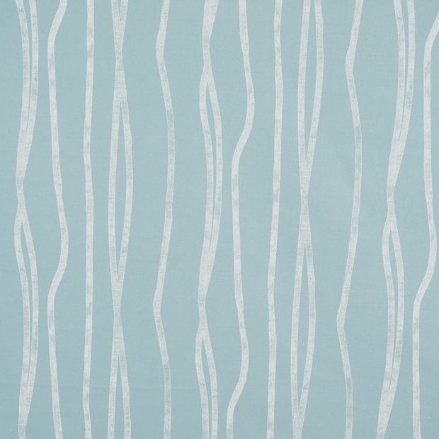 Flow Glacier Swatch Fabric with a vertical wavy line pattern from the Calm Collection