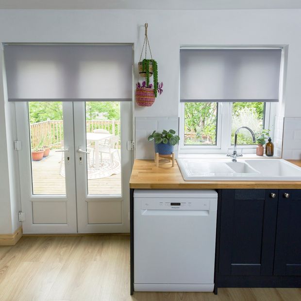 Reber Ash Roller blinds in a kitchen
