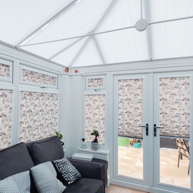 aquarelle multi conservatory perfect fit pleated blinds