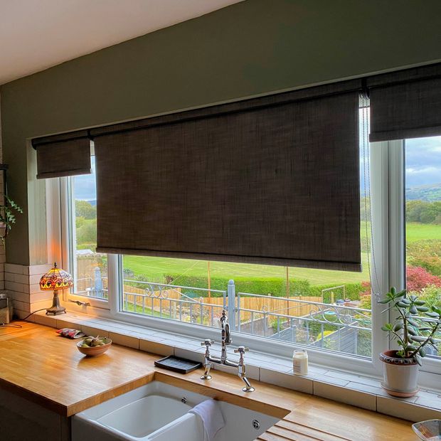 Bennet Raven kitchen roller blinds