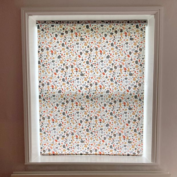 Lucca brick dining room roller blinds