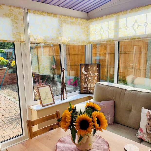 Polly Honey conservatory roller blind