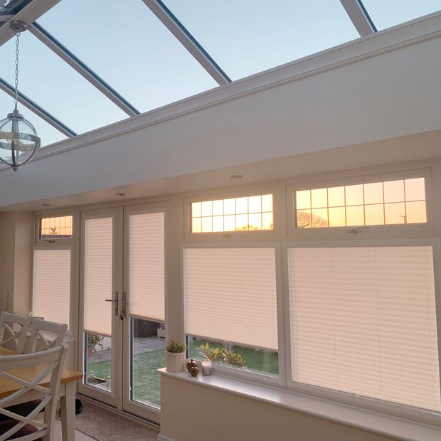 crush pink conservatory top down bottom up pleated blinds