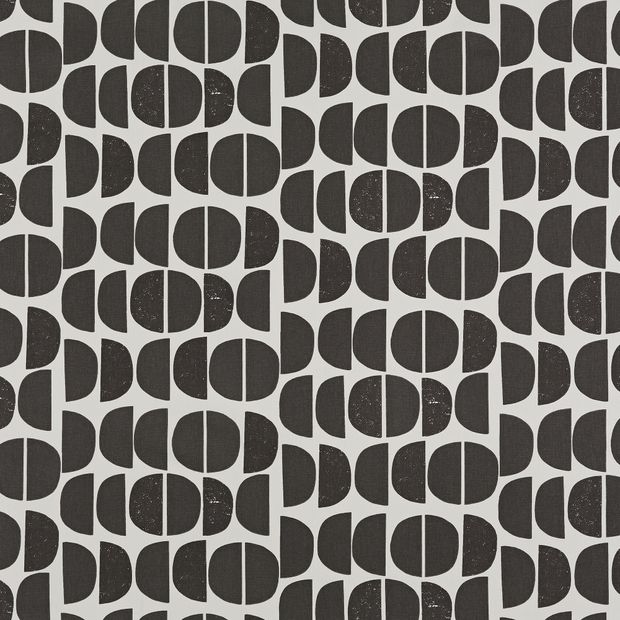 Flat swatch fabric of Burt Eclipse Black & White