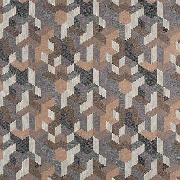 Flat swatch fabric of Connect Ember Natural