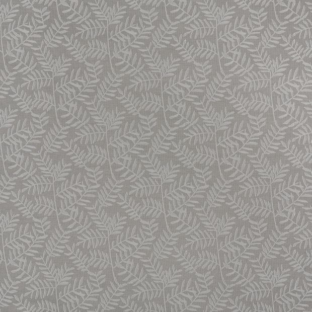 Flat swatch fabric of Fronds Ash Grey