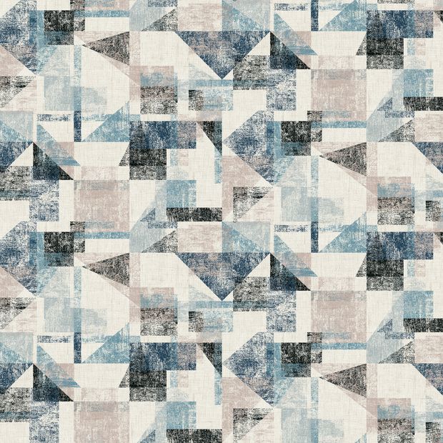 Flat swatch fabric of Fraction Blue