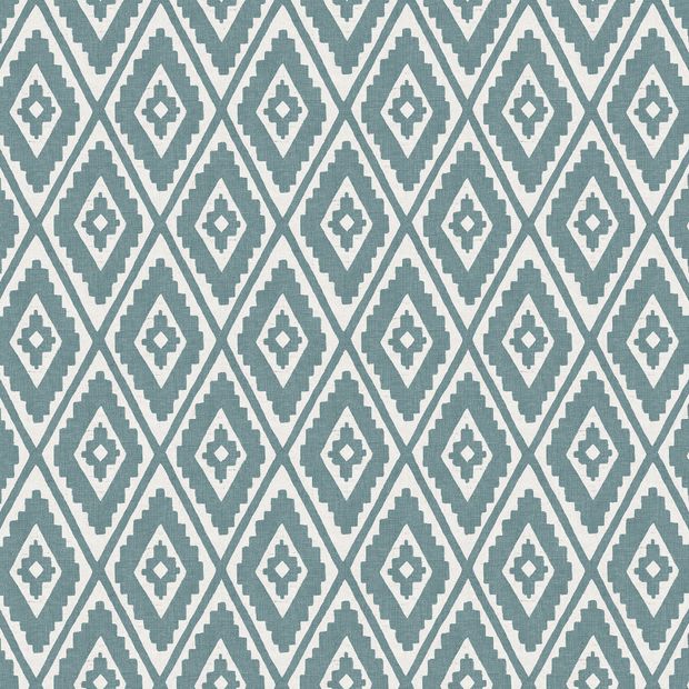 Flat swatch fabric of Mali Peacock Teal