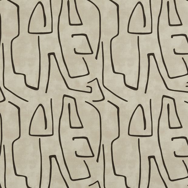 Flat swatch fabric of Nora Putty Cream