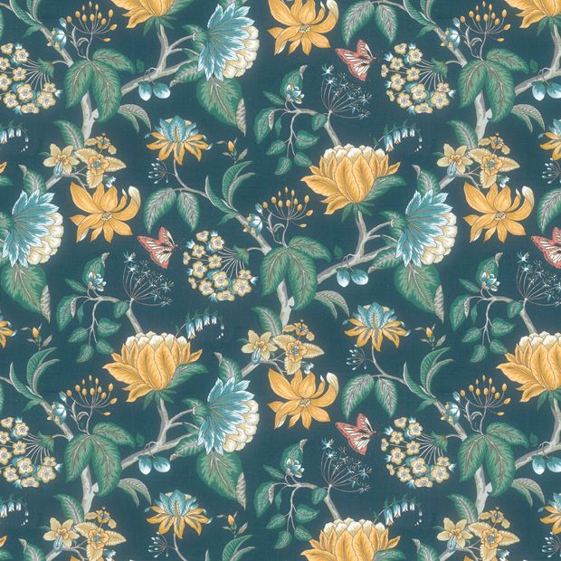 Flat swatch fabric of Manisha Forest Green