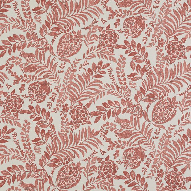 Flat swatch fabric of Morris Beet Red