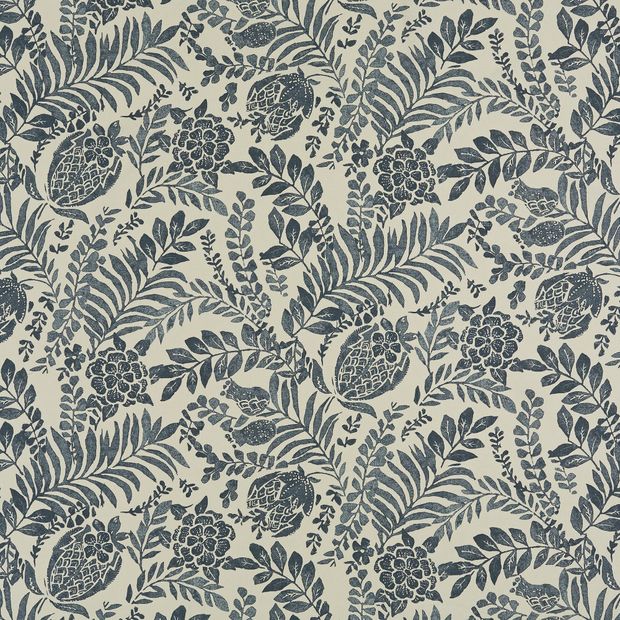 Flat swatch fabric of Morris Navy Blue