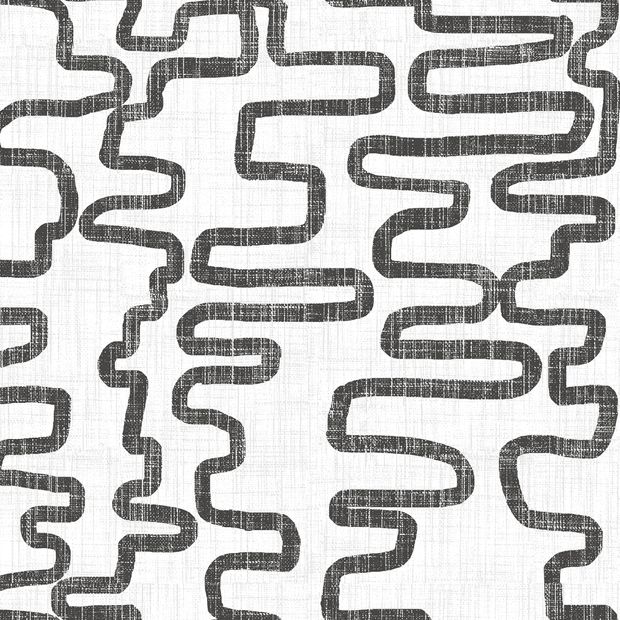 Flat swatch fabric of Wirl Mono Grey