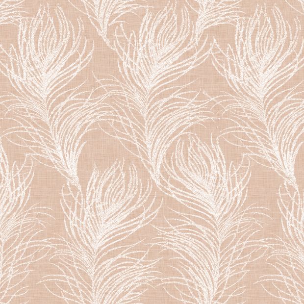 Flat swatch fabric of Quill Apricot Blush Orange