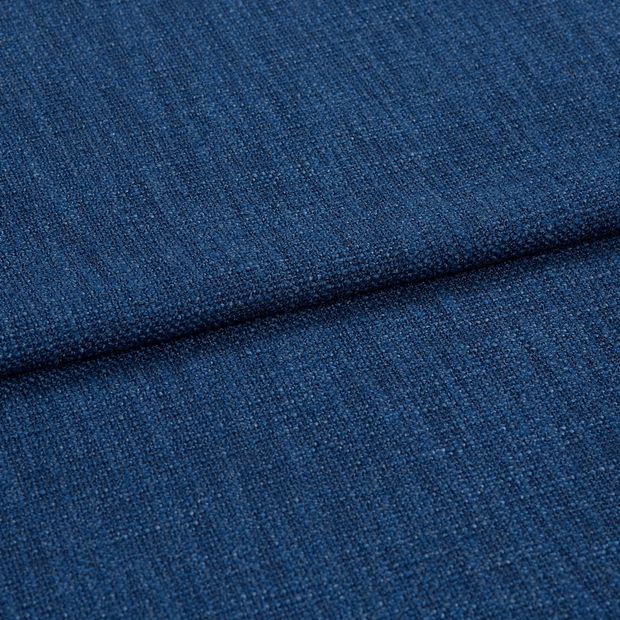 A folded piece of fabric with Boheme Ink Blue printed on it