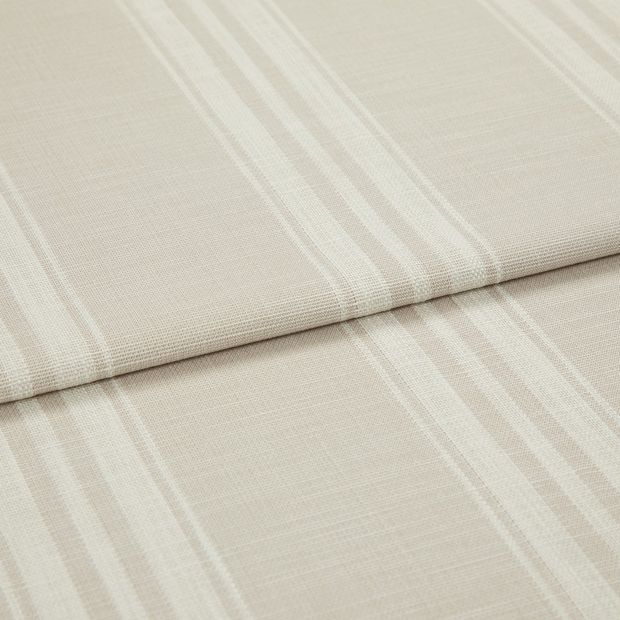 A folded piece of fabric with Duke Mink Beige printed on it