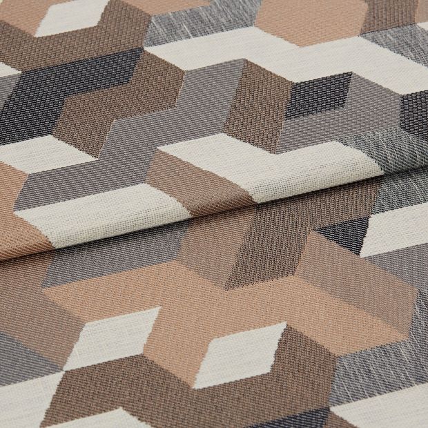 A folded piece of fabric with Connect Ember Natural printed on it