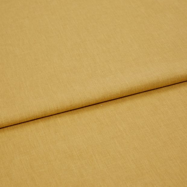 A folded piece of fabric with Harper Sunshine Yellow printed on it