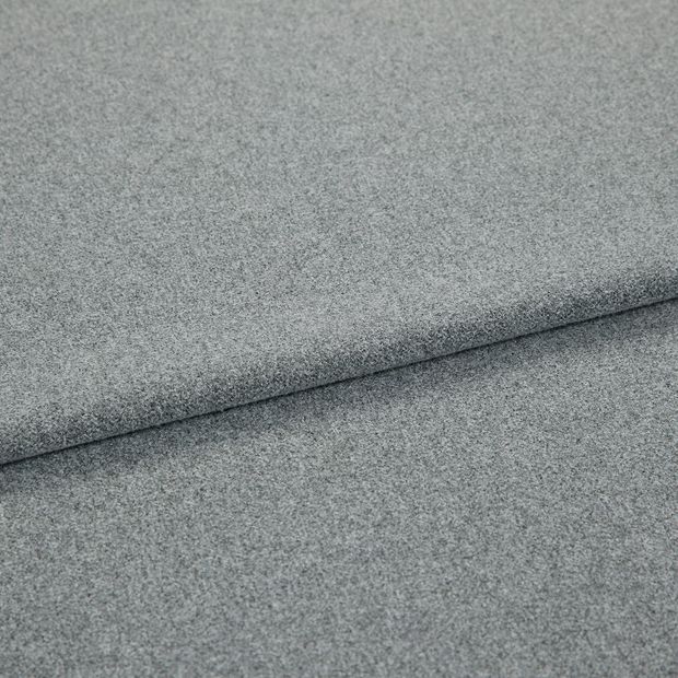 A folded piece of fabric with Huxley Charcoal Grey printed on it