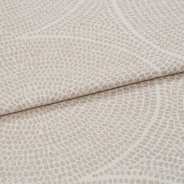 A folded piece of fabric with Zane Almond Cream printed on it