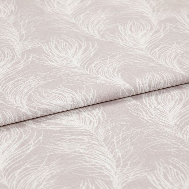 A folded piece of fabric with Quill Hush Pink printed on it