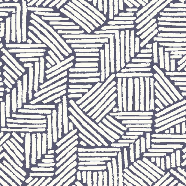 Flat swatch fabric of Parquet Blue