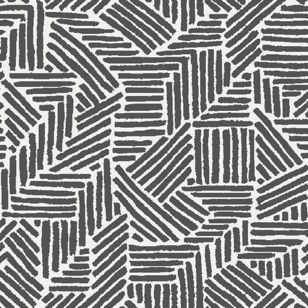 Flat swatch fabric of Parquet Jet Black